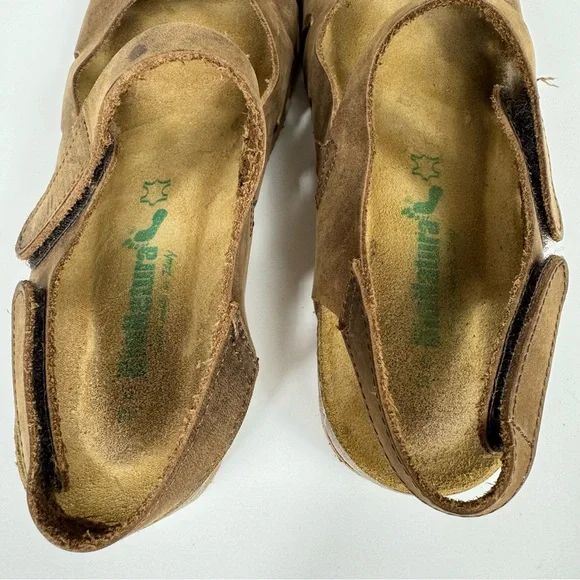 Bionatura leather Mary Jane cork heel shoes Brown Comfort - Picture 8 of 12